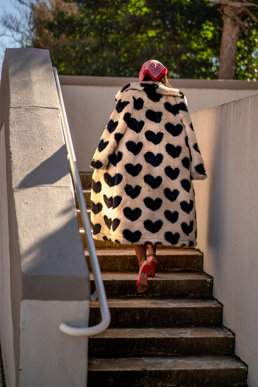 Calling All Hearts Faux Fur Coat -Final Sale