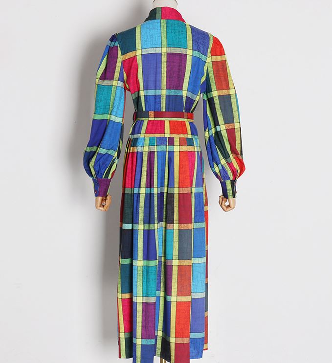 RAINBOW PLAID DRESS NEW!!!