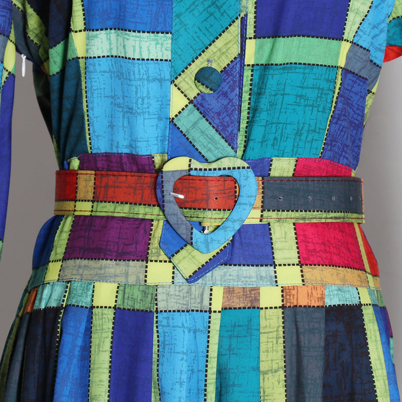 RAINBOW PLAID DRESS NEW!!!