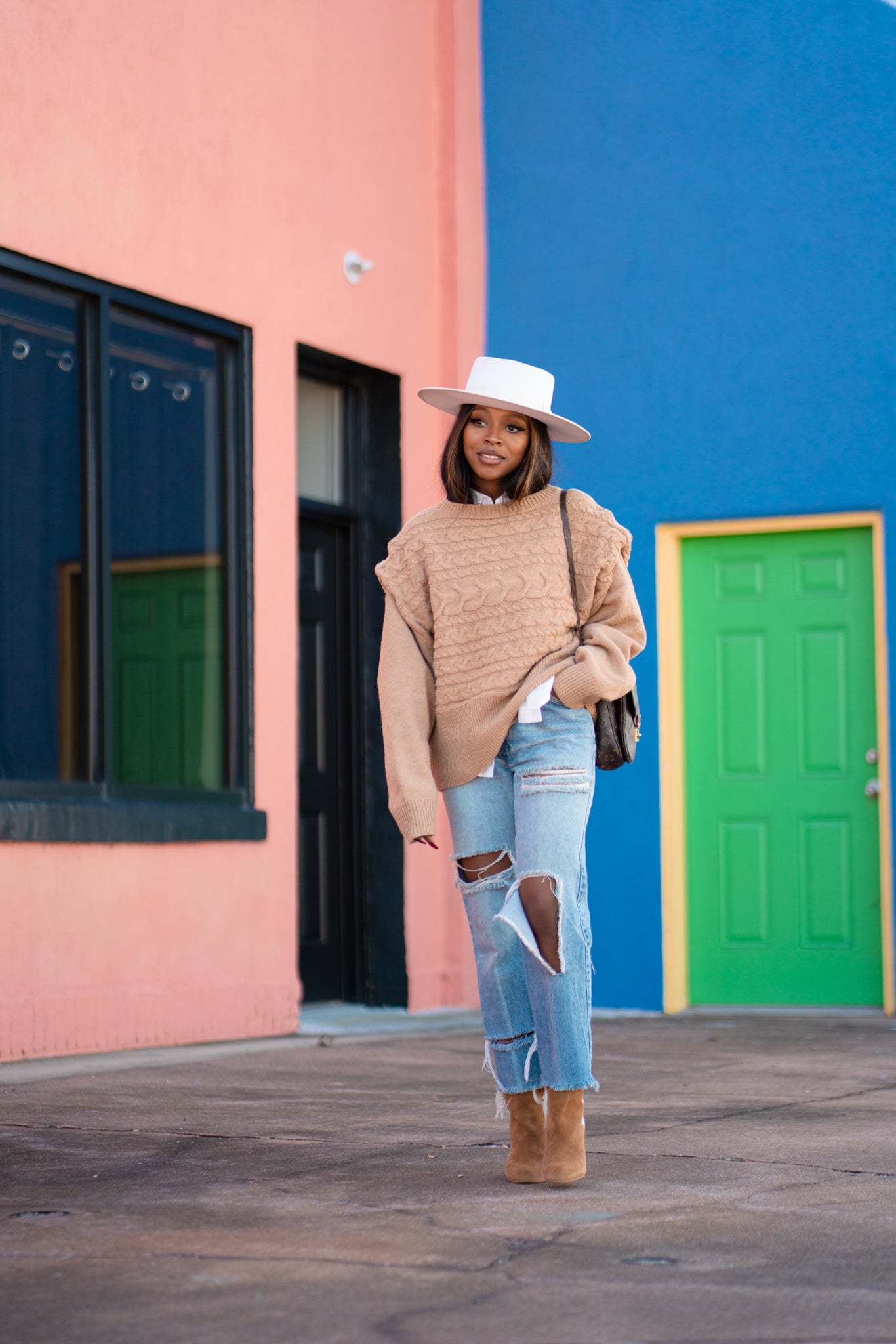 Camel Chunky Knit Sweater