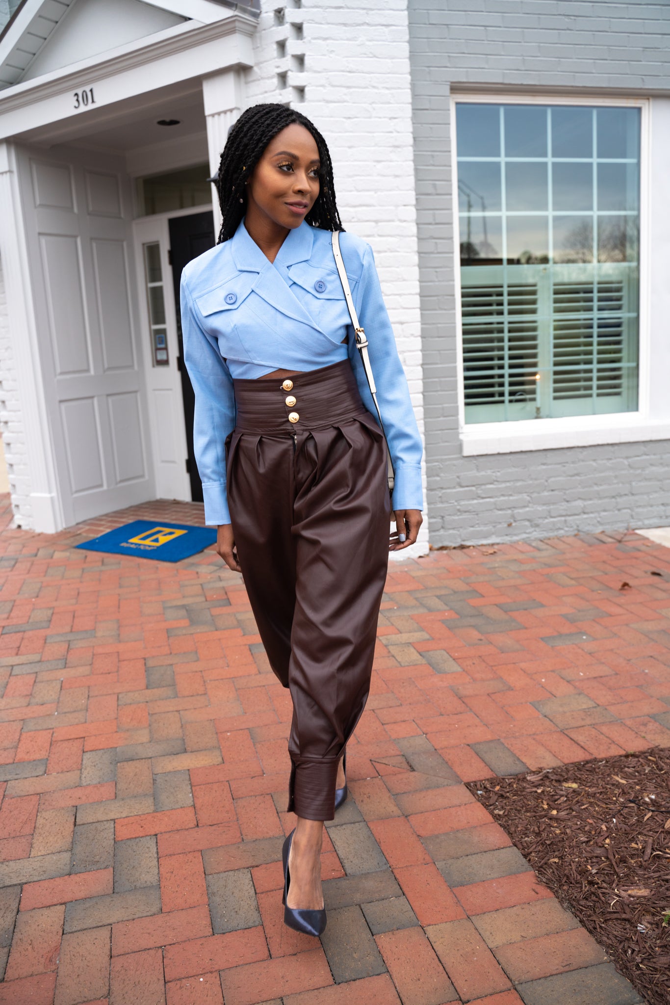 Vegan Leather Harem pants (burgundy)