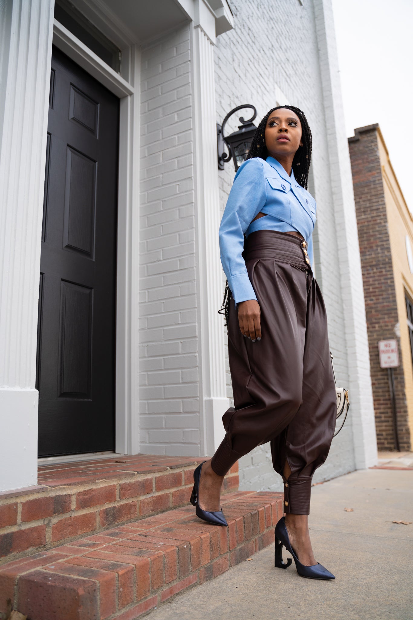 Vegan Leather Harem pants (burgundy)
