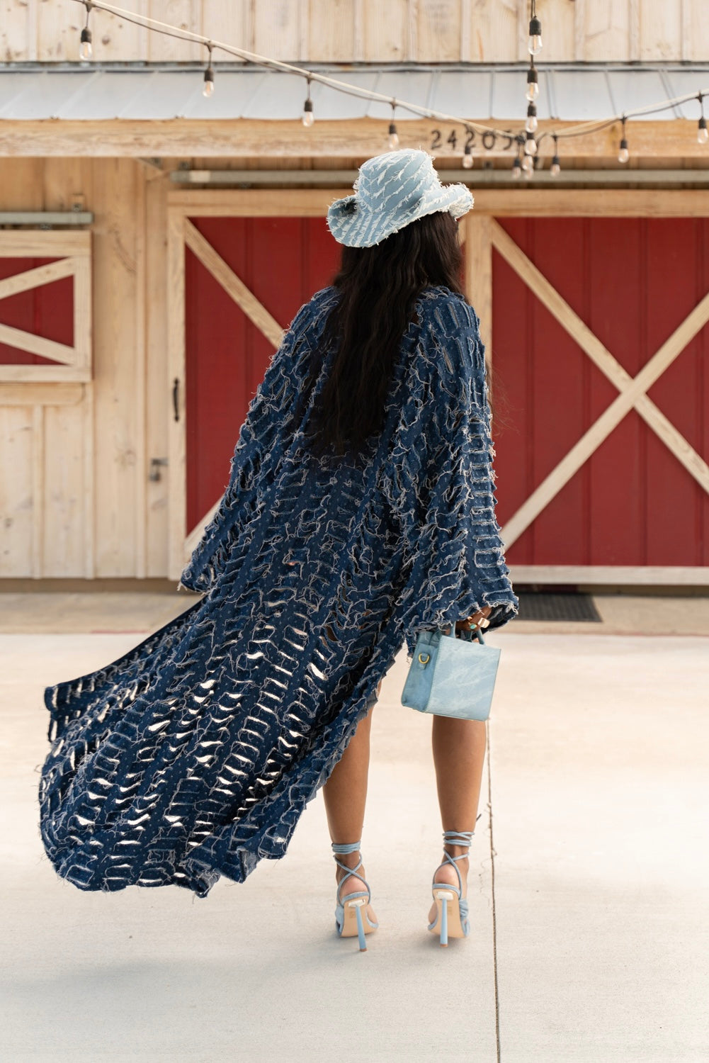 Denim cowboy kimono