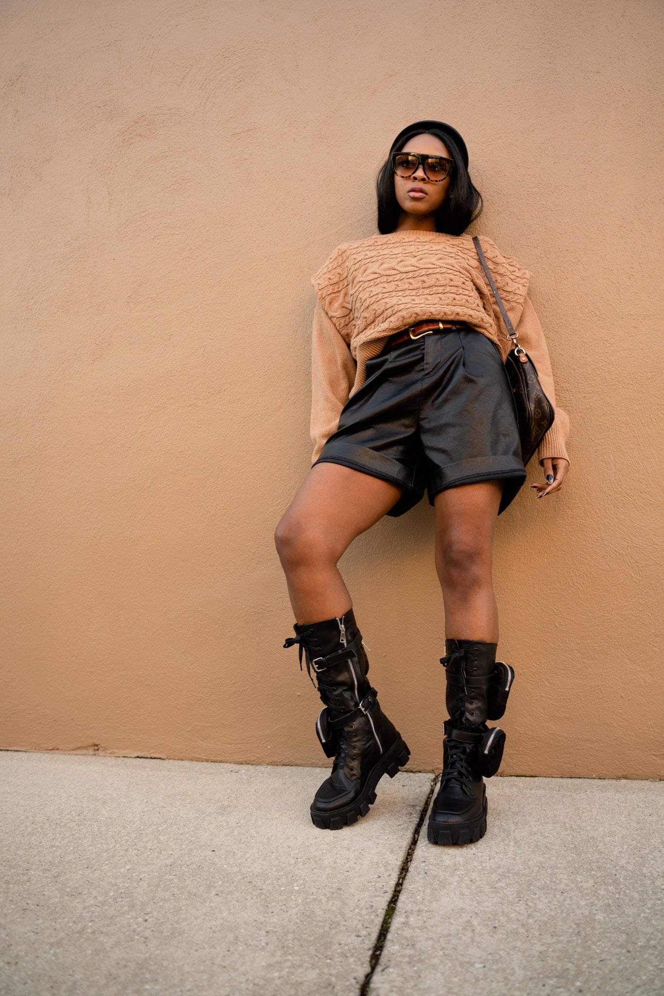 Faux Leather Shorts