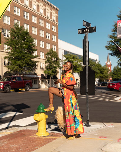 Christopher John Rogers x Target style tropical dress