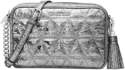 Micheal Kors leather Pewter quilted camera bag purse * brand new