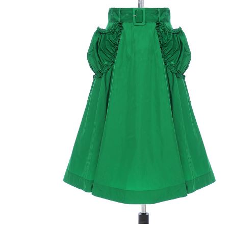 GREEN a-LINE SKIRT-SAMPLE SALE