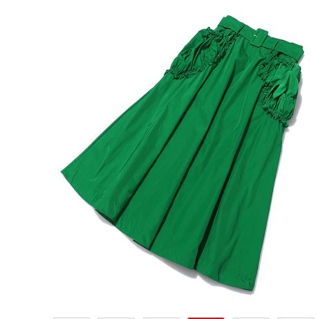 GREEN a-LINE SKIRT-SAMPLE SALE