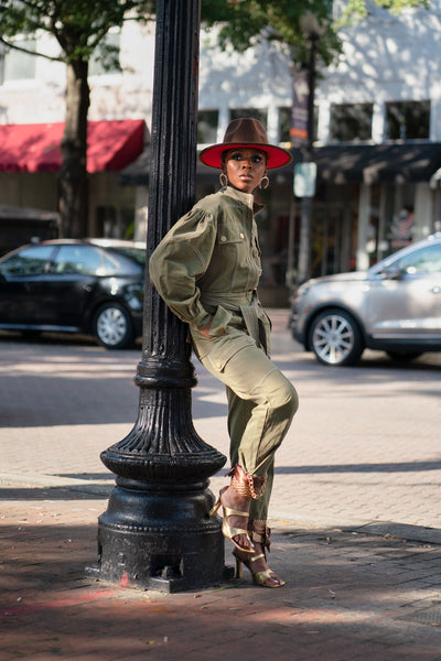 Amber utility jumpsuit-Sample Sale