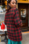 Savannah Tartan plaid wool blend blazer