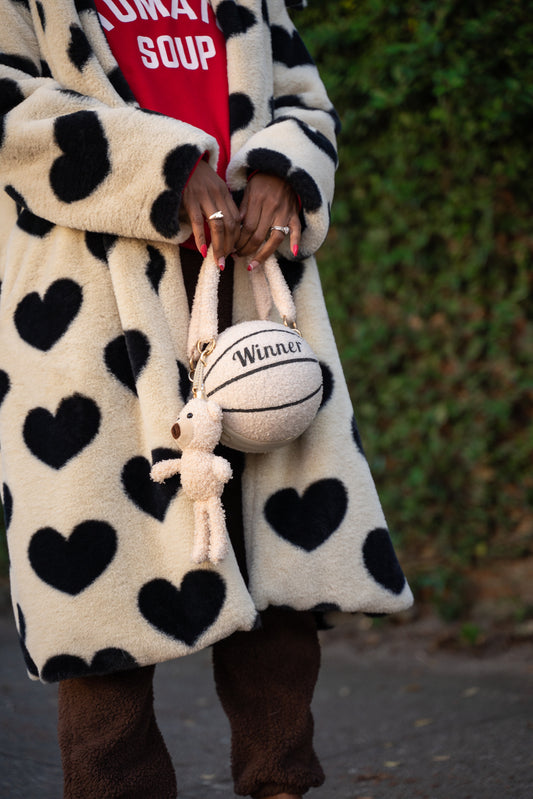 Cozy teddy bear baller bag