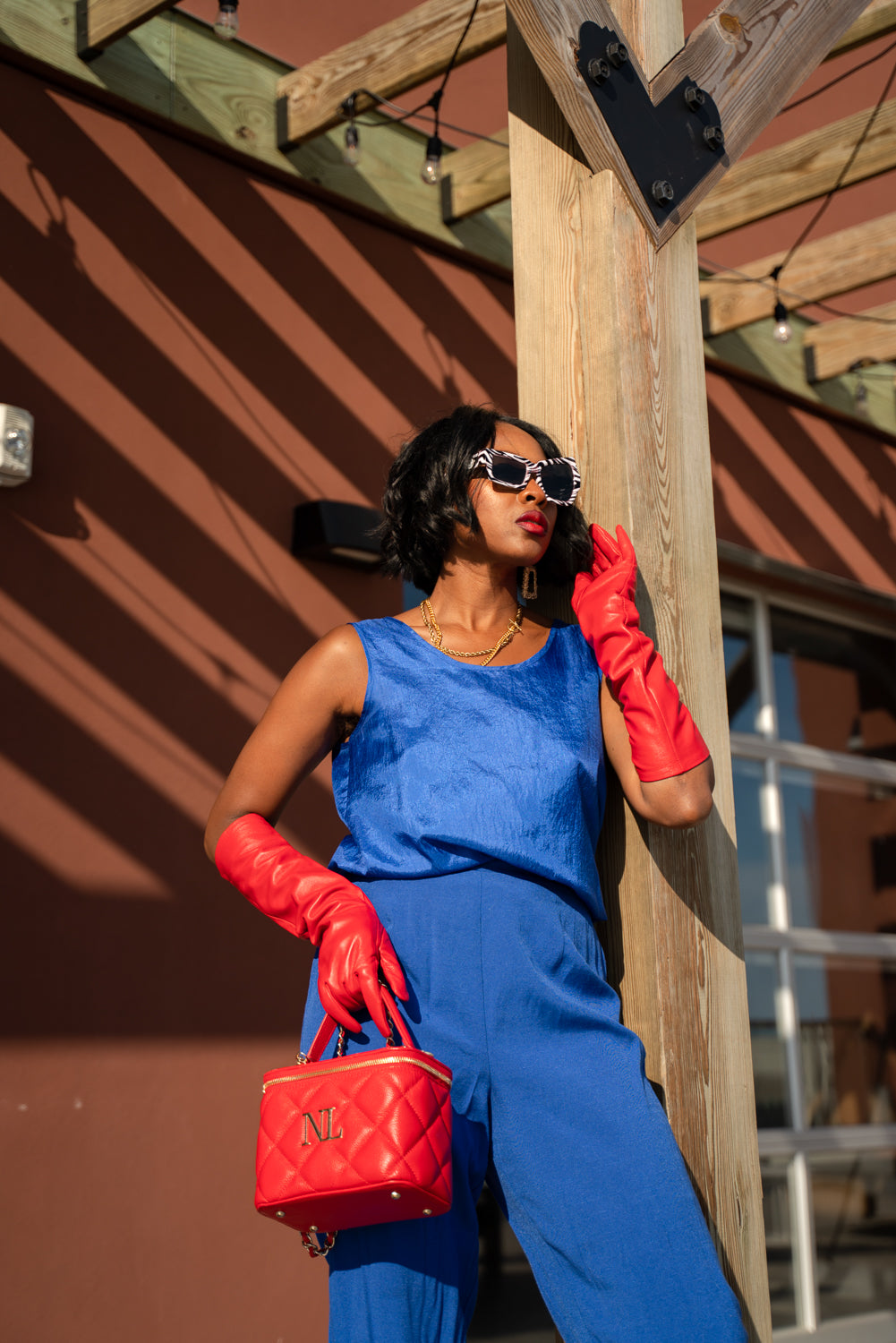 Vintage royal blue sleeveless top