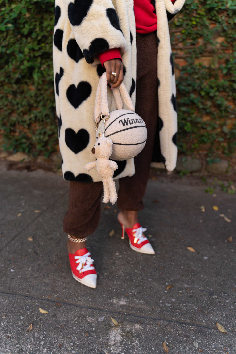 Cozy teddy bear baller bag