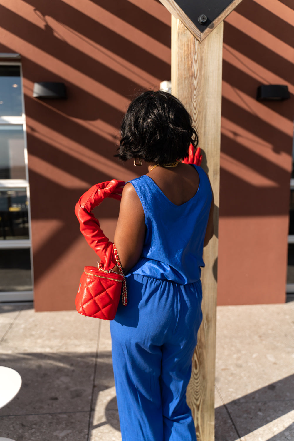 Vintage royal blue sleeveless top